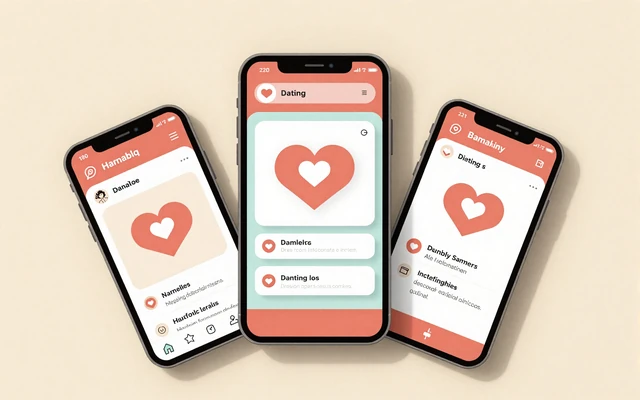 Illustration of three dating app screens for best disabled dating sites comparison